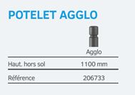 Potelet inclinable AMORTICHOC - accepte la poussée d'un véhicule - inclinaison max 45° - Ø76 mm - 6 modèles au choix_4