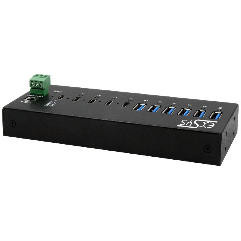 EXSYS EX-12280HMS HUB métallique 10 ports USB 3.2 Gen 2, 4x USB-C et 6x USB-A_4