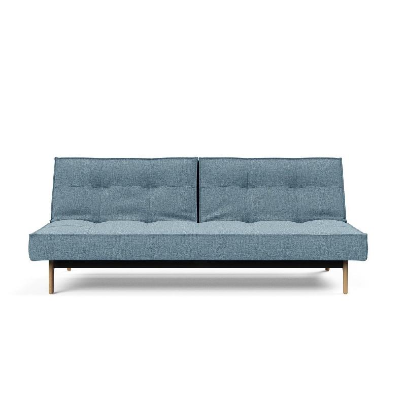 Innovation Living - Canapé convertible Splitback Eik 115x200 cm - Tissu Mixed Dance Light Blue - Design scandinave avec pieds en chêne_4