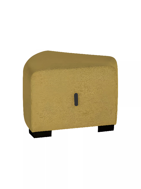 Pouf angulaire 1 place jaune safran_4