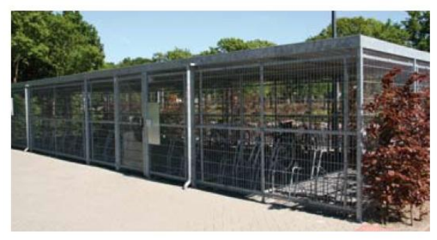 Abri vélo fermé 5-lock-green  / structure en acier / bardage en verre securit_4