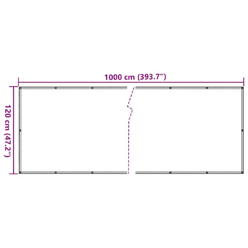 Vidaxl écran d'intimité de jardin aspect pierre 1000x120 cm pvc 4005538_4
