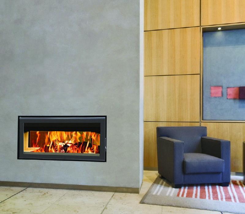 Insert large vision C-1000DF porte battante - 13kW - Double combustion - Marque Termofoc_4