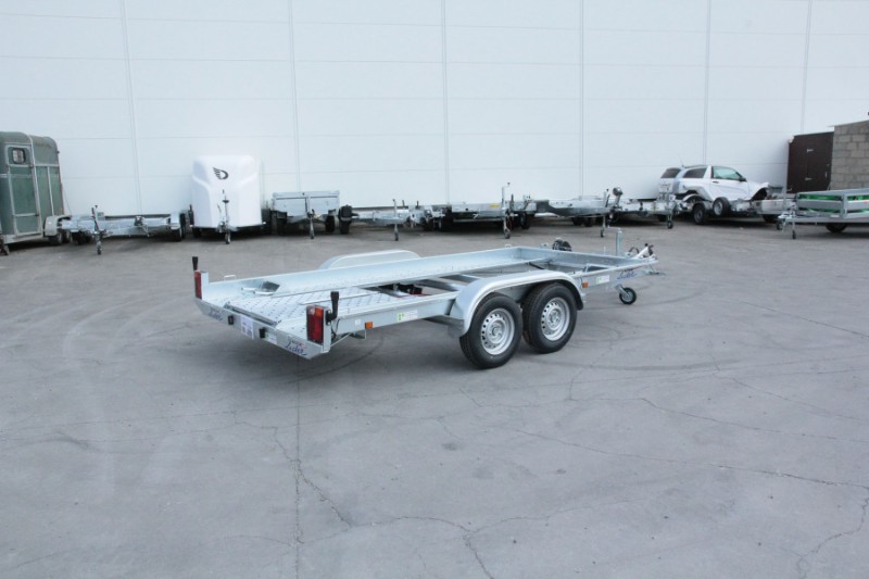 Remorque porte véhicule avec éclairage encastré et normes en vigueur lider 39740