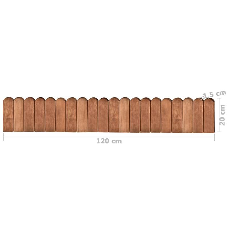 Vidaxl rouleaux de bordure 2 pcs 120 cm bois de pin imprégné 3053644_4