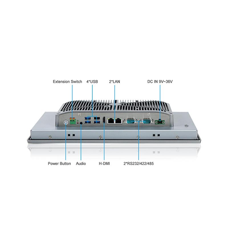 Panel PC industriel fanless 13.3 pouces 16:9 Full HD pour HMI, supervision et automatisation - EVI-133WBC - IP66 - Intel Core i3/i5/i7 - Tactile capacitif 10 points_4