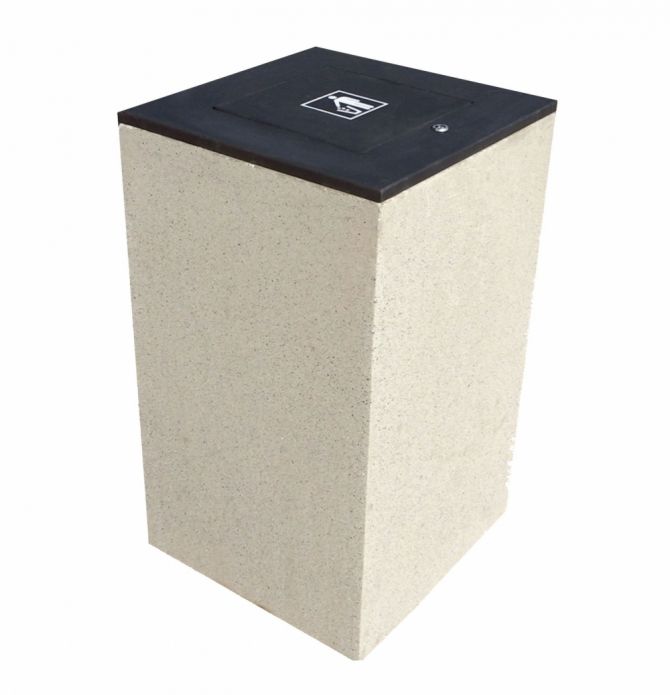 Dynamics - poubelle publique en béton préfabriqué - Magourban - 270 kg_4