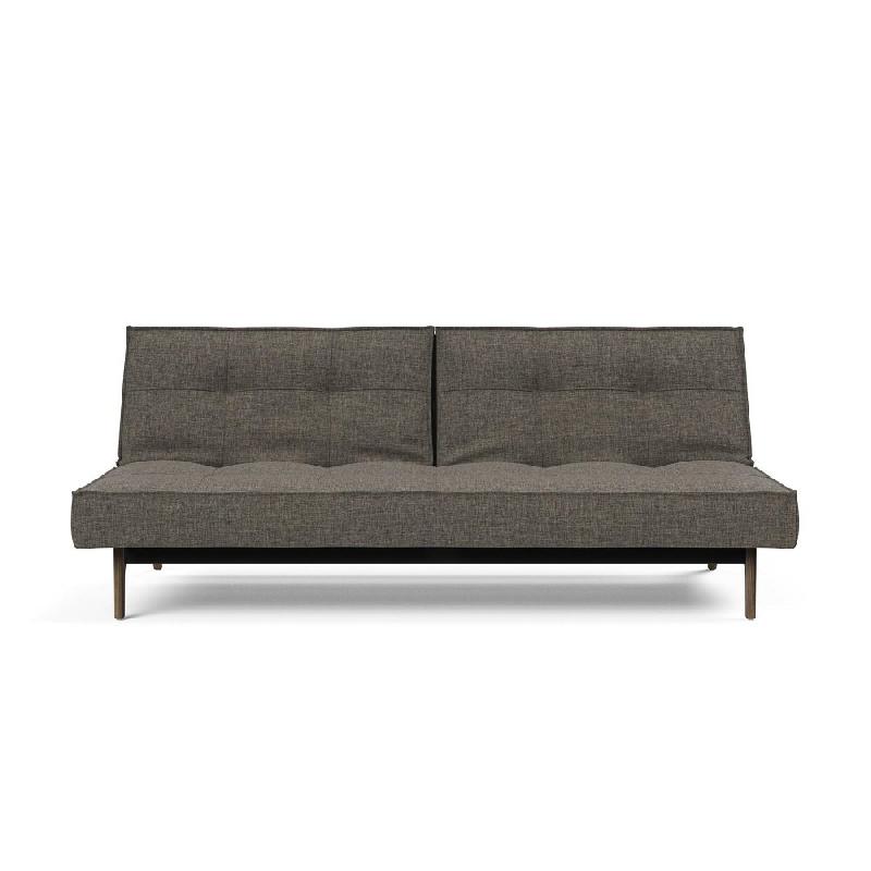 Innovation Living - Canapé convertible Splitback EIK 115x200 cm - Chêne fumé - Tissu Flashtex Dark Grey_4