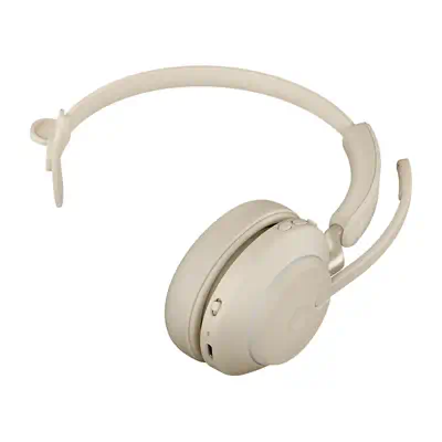 Jabra Evolve2 65 Casque Sans fil Arceau Bureau/Centre d'appels USB Type-A Bluetooth Beige_4