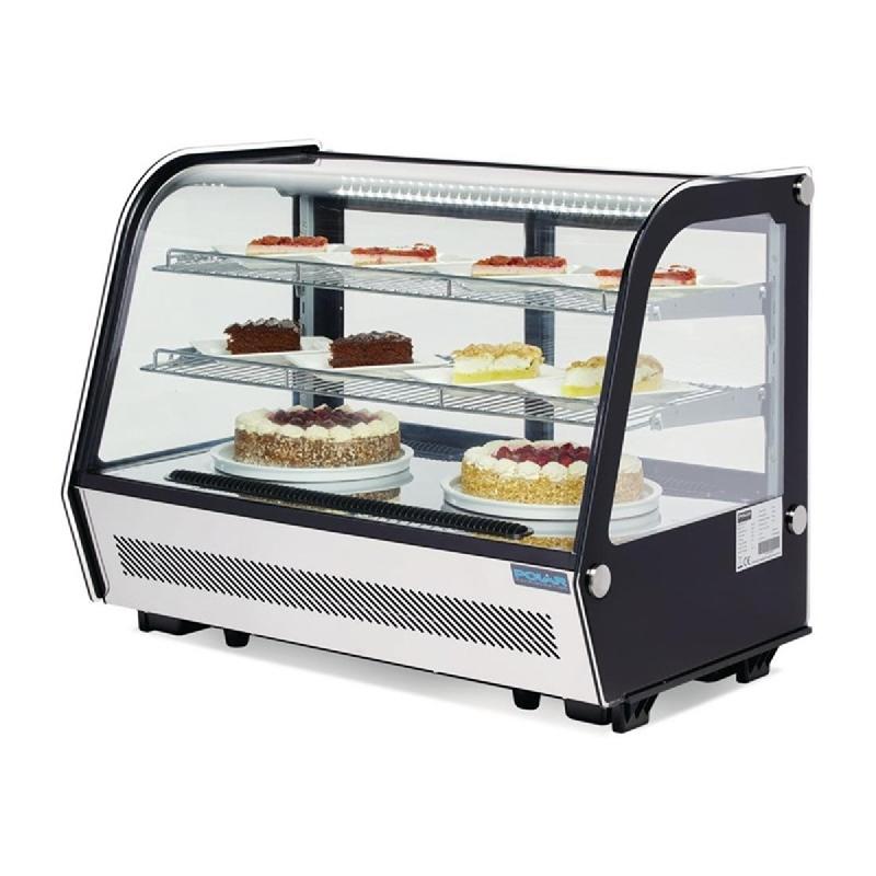 Vitrine réfrigérée de comptoir noire Série G 160L | Polar - GP291_4