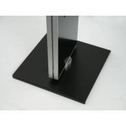 4036 - Porte-brochure rotatif - Afix Diffusion - aluminium anodisé noir et argent - hauteur 175 cm_4