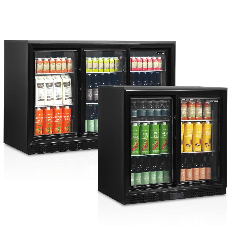 Arrière bar réfrigéré 2 portes DB201S noir TEFCOLD_4