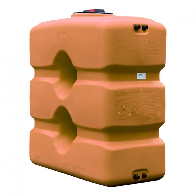 Cuve 800l Aérienne De Récupération D'eau - Réservoir Compact Terracotta - Elbi Cpn800_4