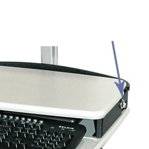 Chariot informatique médical Ergonoflex - Flat Panel/Laptop Cart H Class - réglable en hauteur - 21,77 kg_4