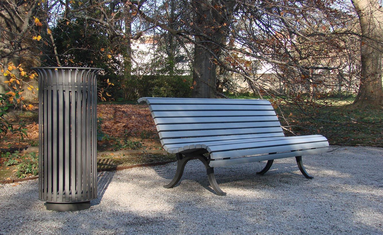 Serralves - poubelle publique - Larus - acier - 70L avec cendrier en option_4