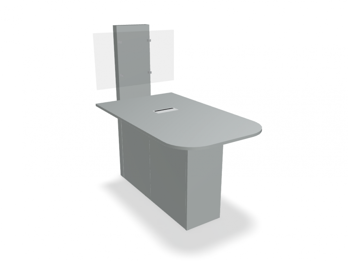 Table multimédia design élégant et épuré - OGI V, connectée avec prises USB, HDMI, RJ45, et rangement intégré_4