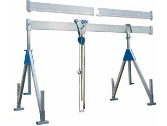 Portique mobile en aluminium - poutre double - Schilling - 1.000 kg et 1.500 kg - réglable en hauteur et longueur_4