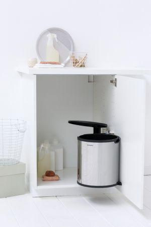 Built-in Bin -15 litres Brabantia - Poubelle encastrable pratique en acier brillant - Volume S (15 L)_4