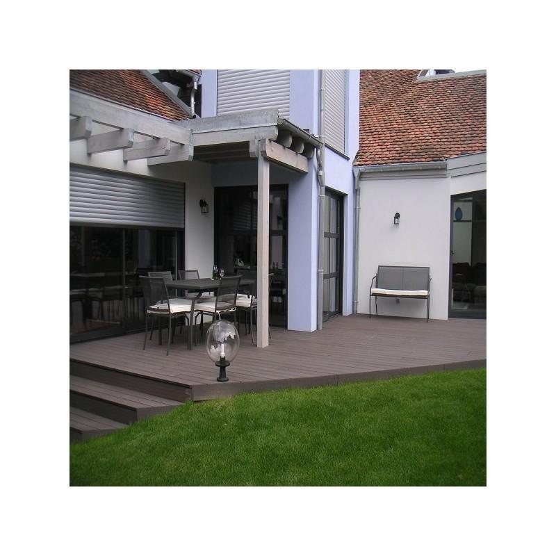 Lame terrasse bois composite alvéolaire Qualita - Gris carbone - 360 cm x 14 cm x 2,5 cm - Surface couverte 0,5 m² - Garantie 10 ans_4