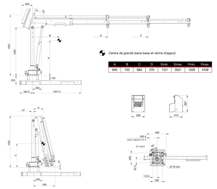 Grue manuelle HIAB T-DUO 013 pour usage professionnel