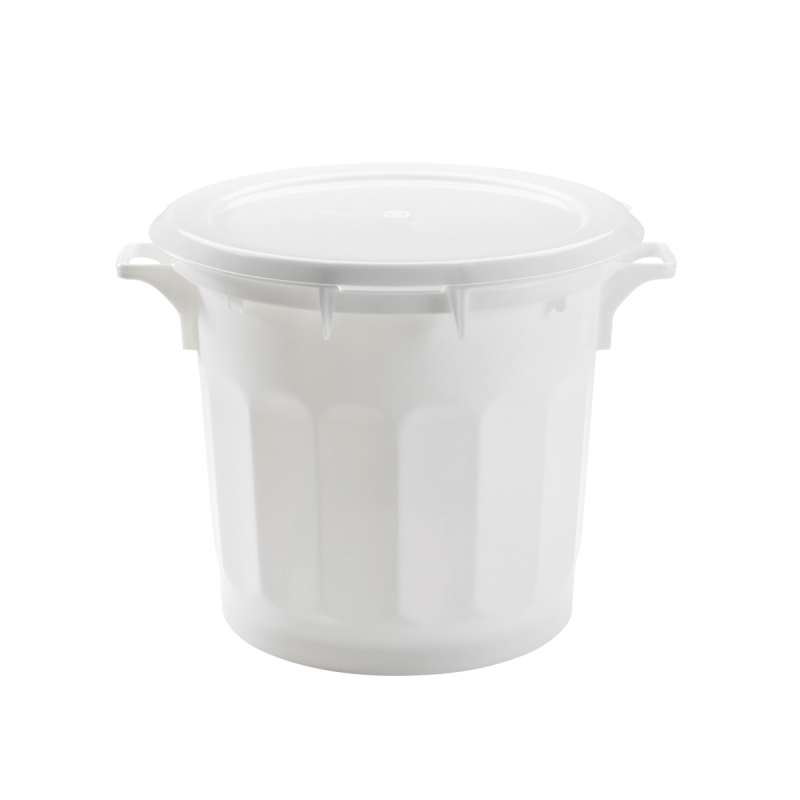 Couvercle plat pour conteneur alimentaire HACCP 75L Gilac - Blanc_4