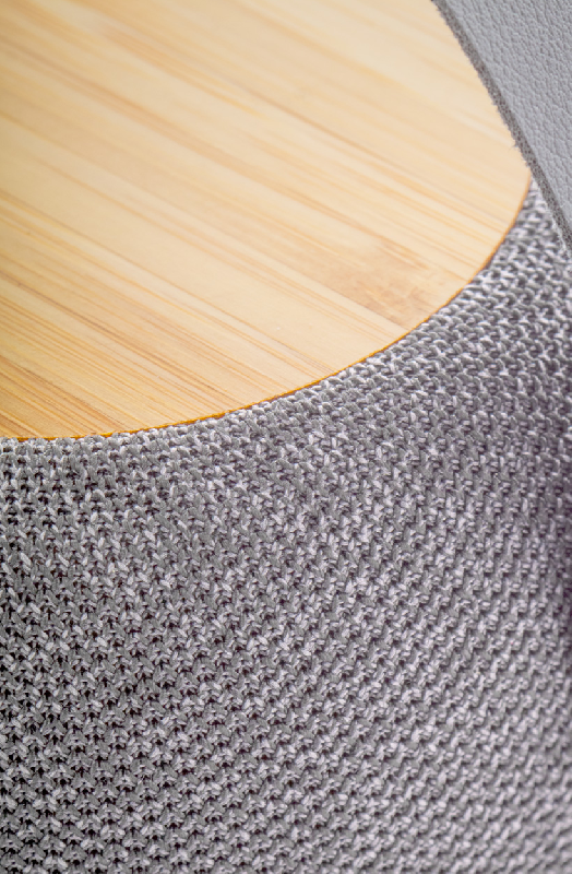 Enceinte Bluetooth - Boîtier ABS recyclé - Tissu RPET - LED - Chargeur sans fil bambou 15W - Batterie 1200 mAh_4