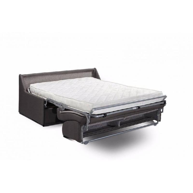 Canapé convertible Longchamp - matelas mémoire de 20 cm - système express à lattes 120 cm - microfibre taupe_4