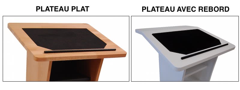 Gst-st3 - Pupitre de conférence en bois massif avec plateau personnalisable et étagères réglables_4
