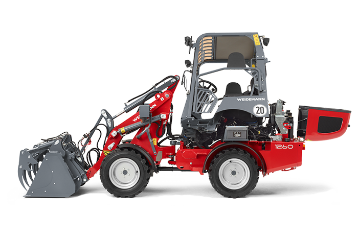 Mini-chargeuse performante Weidemann 1260 pour travaux variés