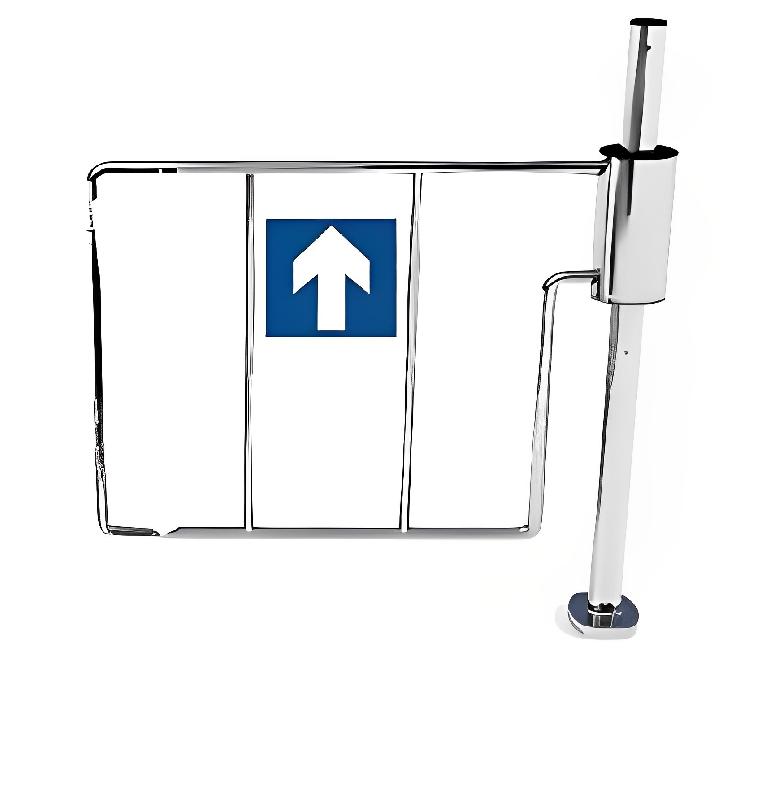 Portillon magasin barrière mécanique - ouverture à 90° - fermeture automatique - système anti-panique - finition chromée_4