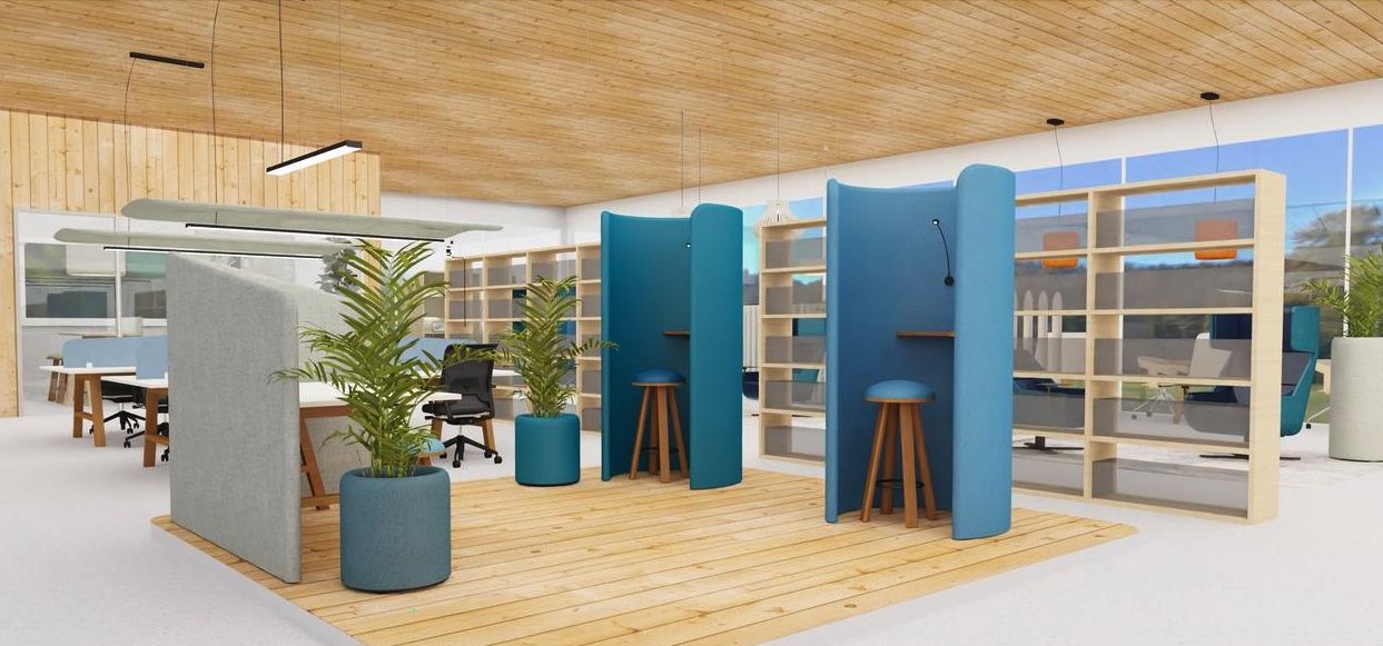 Cabine acoustique - Poste de travail et téléphonique pour bureaux ouverts - Feutre insonorisant personnalisable_4