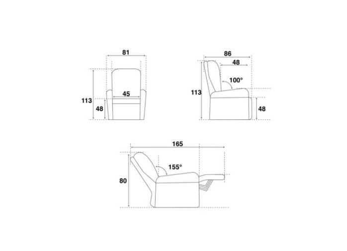 Fauteuil pivotant moderne avec structure en acier et bois massif