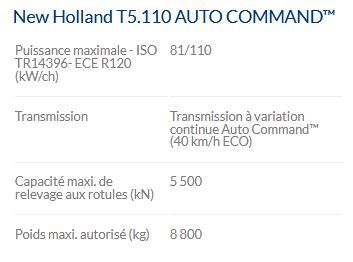 T5.110 Auto Command - Tracteur agricole New Holland - 110 ch - Transmission à variation continue_4
