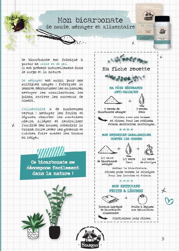 Bicarbonate de soude en poudre multi-surfaces STARWAX - 1kg - Biodégradable et naturel_4