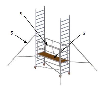 Échafaudage roulant jupiter 870 - fortal sa - charge d’exploitation 200 kg / m²_4