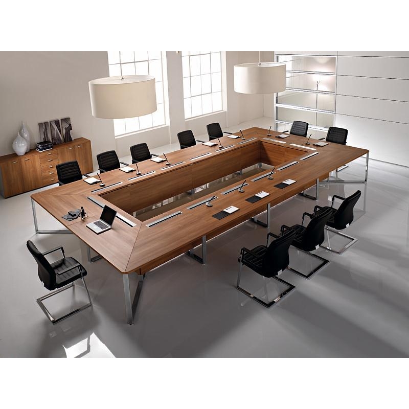 Table de conférence i-meet - Référence imeet03 - LAS - 640x320 cm - Câblage intégré et design modulable_4