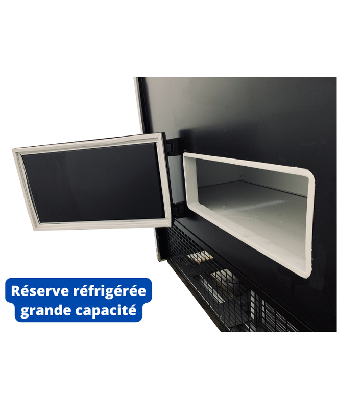 Vitrine réfrigérée traditionnelle VALOA - EINF 937, 937 mm x 1040 mm, -1°C à +5°C, LED, plexi coulissant_4