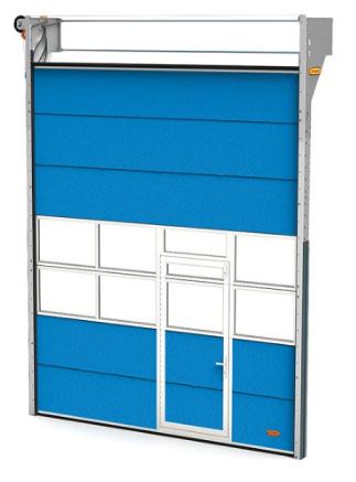 Porte pour locaux avec faible espace de montage