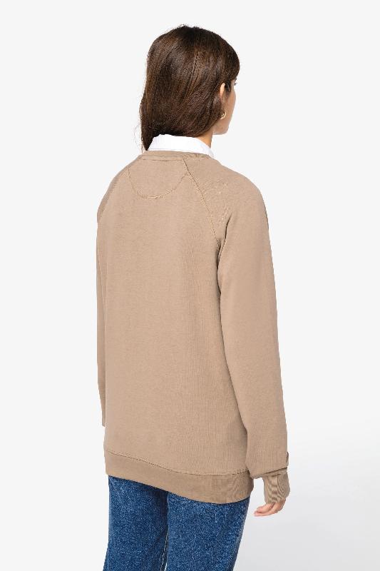 Sweat-shirt écoresponsable unisexe à col rond raglan French Terry - Native Spirit - Réf: NS423_4