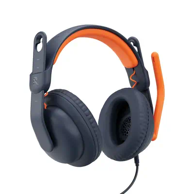 Logitech Zone Learn Casque Avec fil Arceau Education USB Type-C Bleu, Orange_4