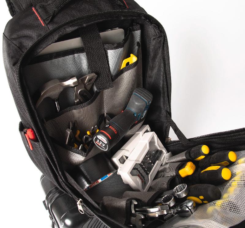 Sac à dos pour outils et ordinateur portable - Imperméable et renforcé - Réf: WKI0101_4