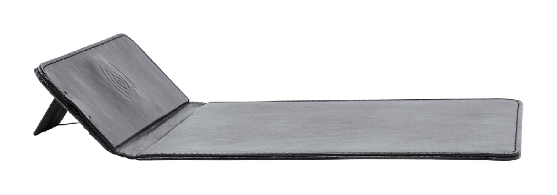 Tapis de souris en PU - Chargeur sans fil et support pour téléphone portable - Couleur noire_4