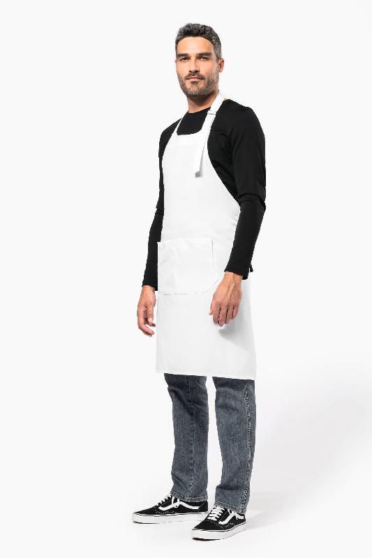 Tablier polycoton lavage haute température - Réf: K8010 - Kariban - 65% polyester / 35% coton - Lavage industriel 85°C_4