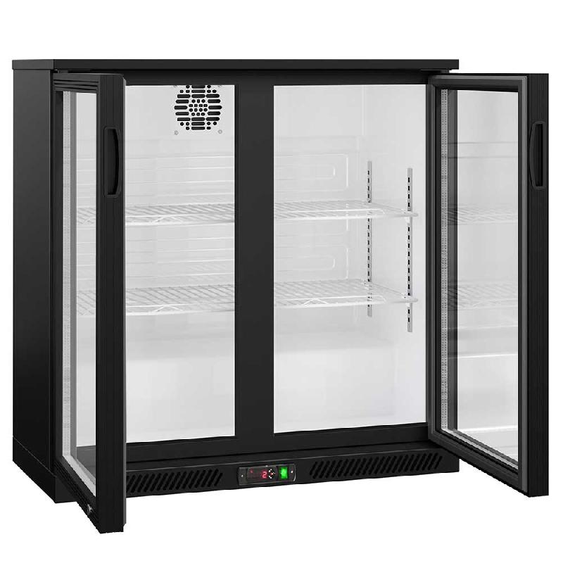 Arrière-bar réfrigéré 2 portes battantes vitrées - 220 litres | BKTG2SN_4