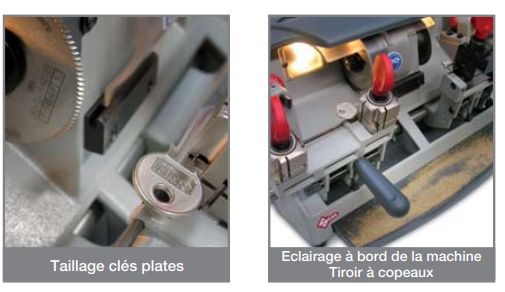 Machine à copier des clés spéciales type Abloy® et double panneton