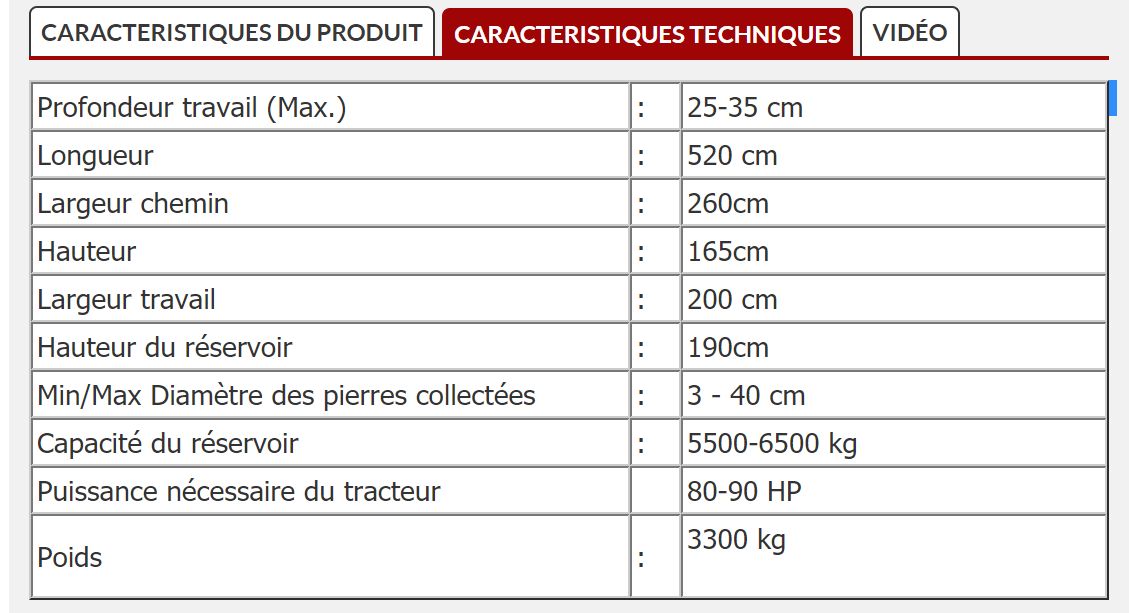 Épierreuse Kaplan 200 Type Verger - Tutkunkardesler - Profondeur de travail max. 25-35 cm - Largeur 200 cm_4