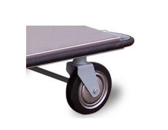 Chariot plateforme à 2 dossiers - capacité 600 kg - roues anti-acide et non marquantes_4