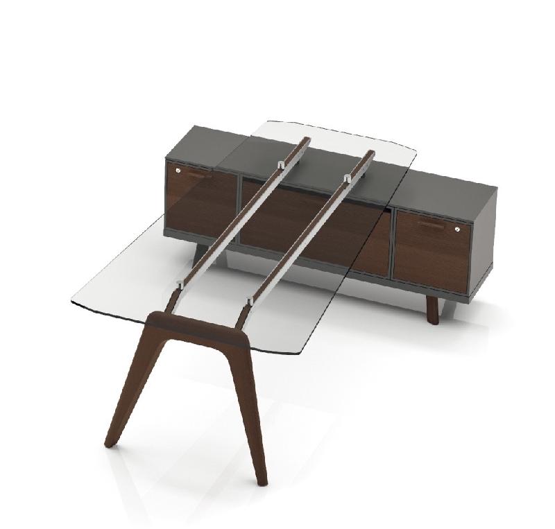 Table de réunion interactive Rail - Bralco. - Chêne blanc_4