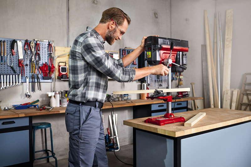 Perceuse à colonne TE-BD 550 E - 450W - Table de perçage inclinable - Réglage continu de la vitesse_4