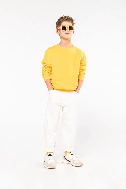 Sweat-shirt col rond enfant - Kariban Réf: K475 - 80% coton / 20% polyester - Molleton gratté - Tailles 4/6 à 12/14 ans_4